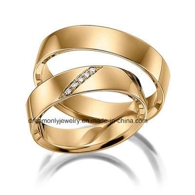 OEM/ODM 14k Gold Plated Brass Dummy Wedding Ring for Window Display