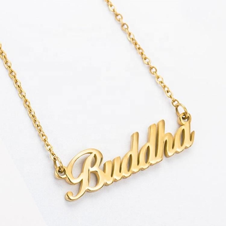 Jewelry Manufacturer Alphabet Initial Letter 925 Sterling Silver Custom Gold Plated Name Necklace for Women