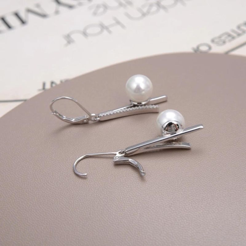 Hot Sale 925 Sterling Silver Pearl French Hook Earring