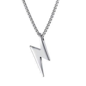 Gold Plated Stainless Steel Skull Leaf Pendant Necklace