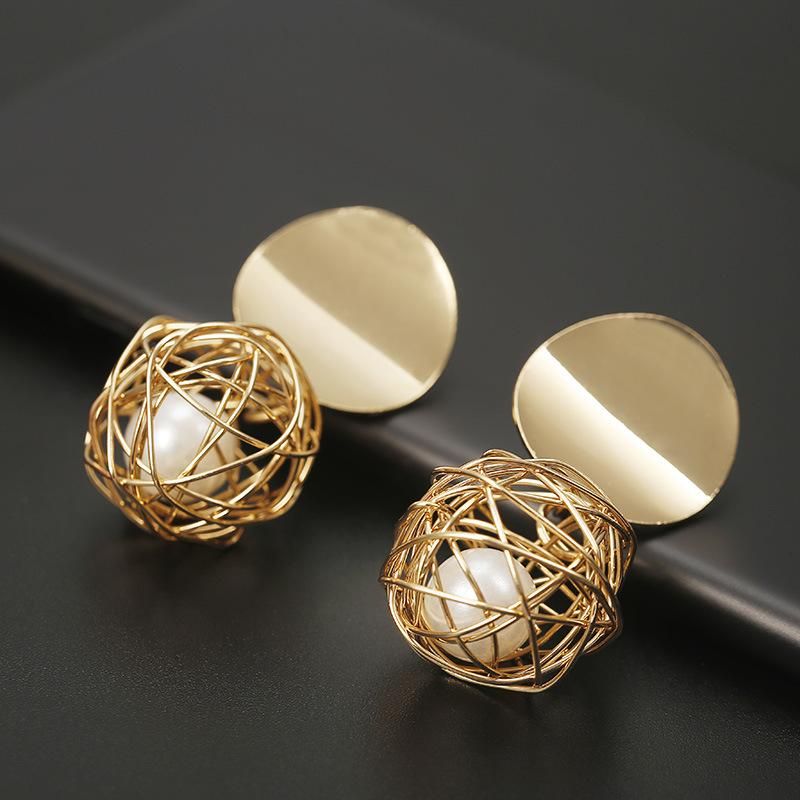 Women Round Ball Geometric Earrings Party Wedding Gift Fashion Jewelry
