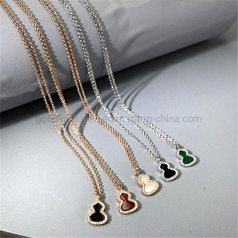 Rose Gold Plated with Shell Acrylic Jewelry Luxury Necklace Jewelry