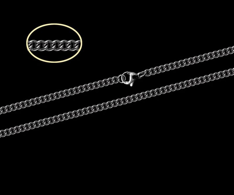 Fashion Men′s Curb Chain, 316L Steel Necklace (8.6mm GTAS12-230)