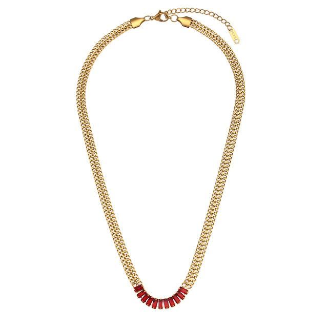 Manufacturer Custom Fashion Stainless Steel Jewelry Tarnish Free Gold Filled Jewelry 14K 18K Gold Stainless Steel Zircon Necklace Women & Man Jewellery