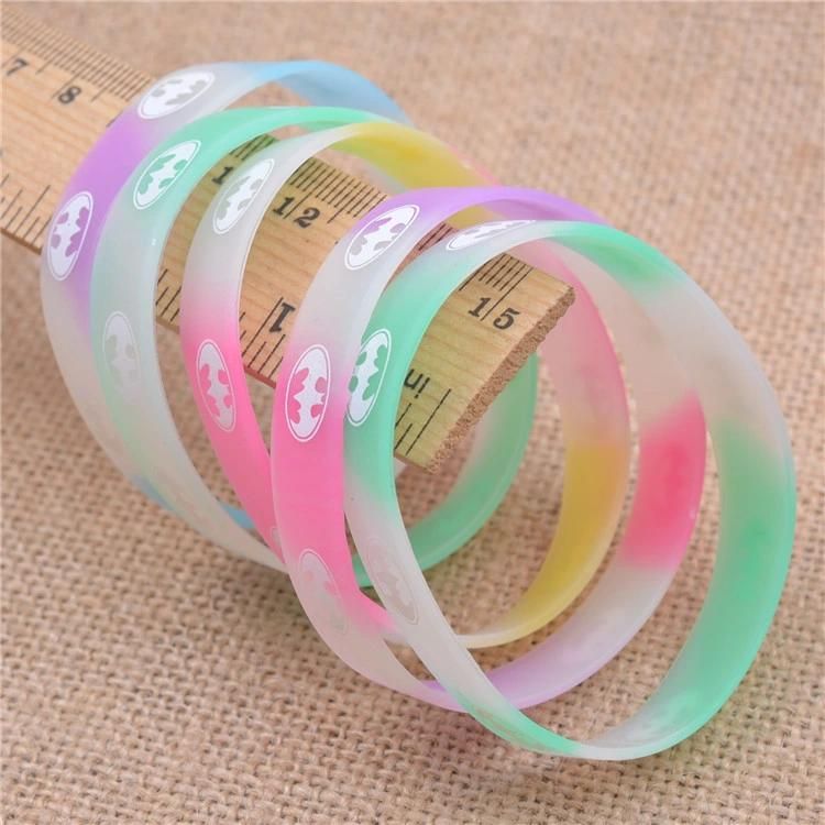 Custom Printed Silicone Wristband Rubber Bracelet for Promotion