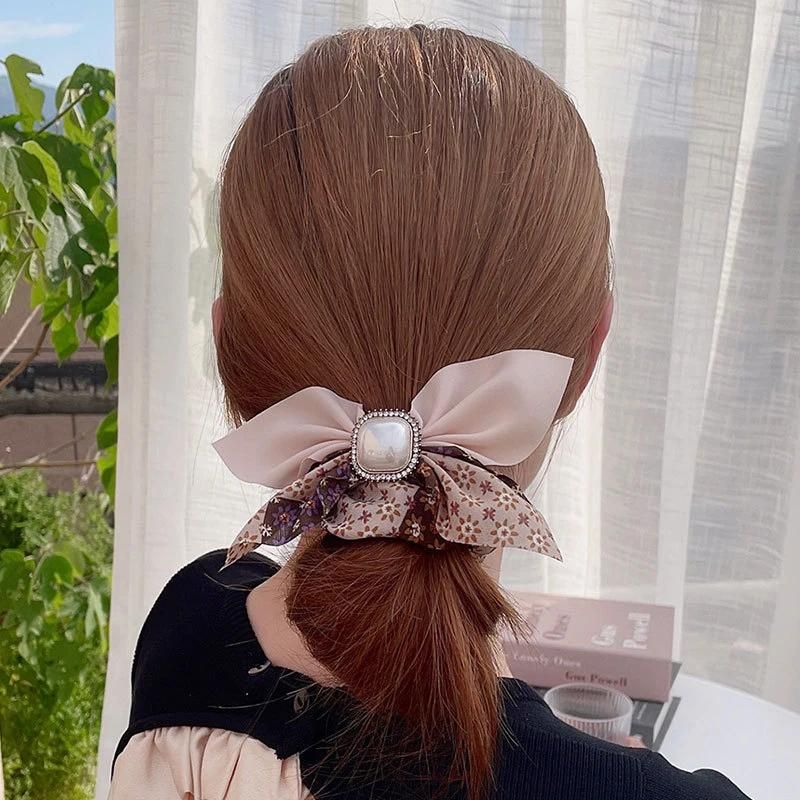 Fashion Jewelry Large Sausage Bowknot Hairband Hairrope