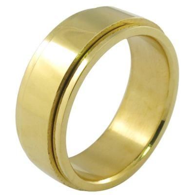 Stainless Steel CNC Gold Rotating Ring