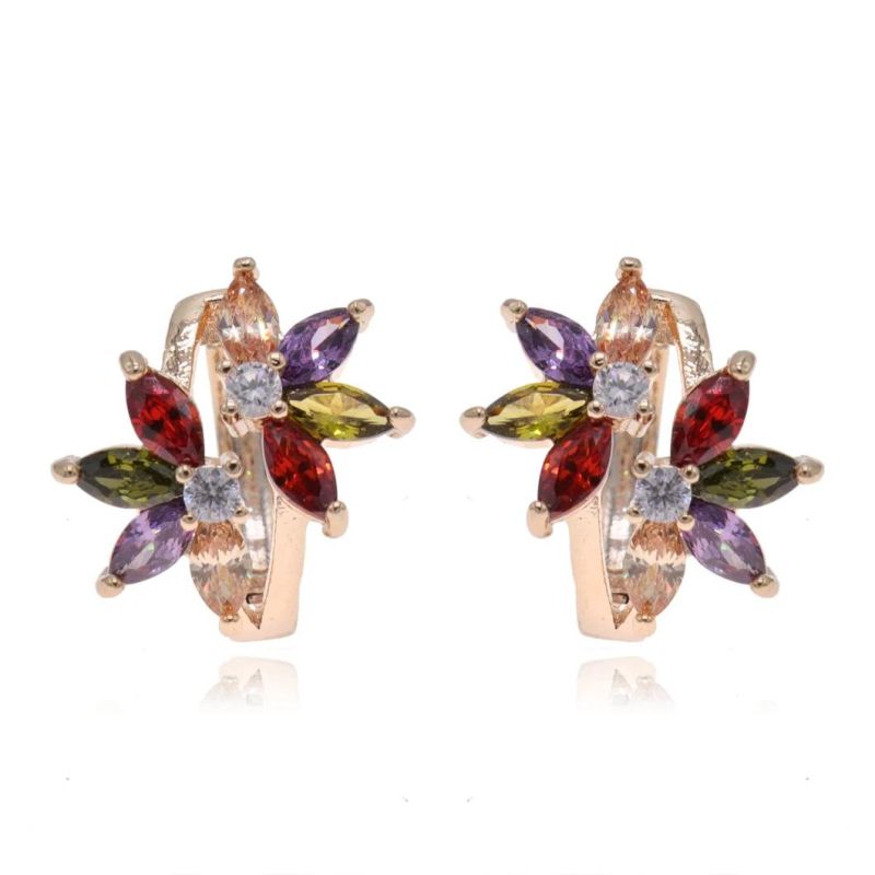 Fashion Gold-Plated Jewelry Women Zircon Earrings