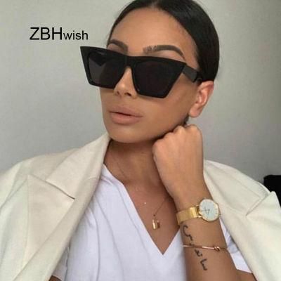 Oversized Square Cateye Polarized Sunglasses