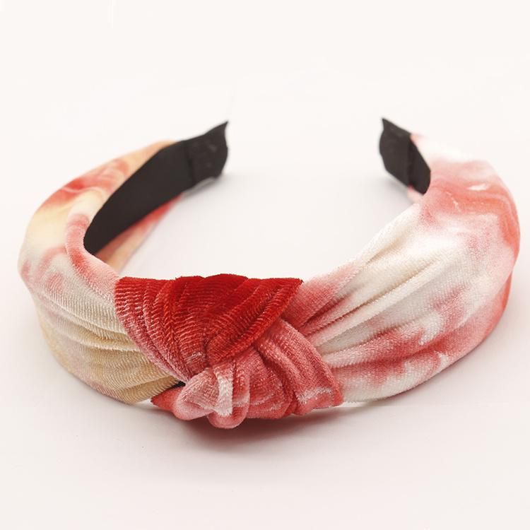 13 Color Velvet Hairband with Tie-Dye Effects M20703