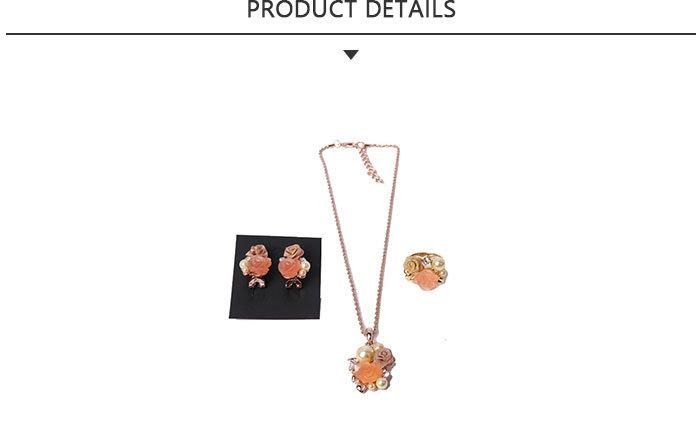 2020 Year Fashion Gold Plating Flower Jewelry Set with Pearl