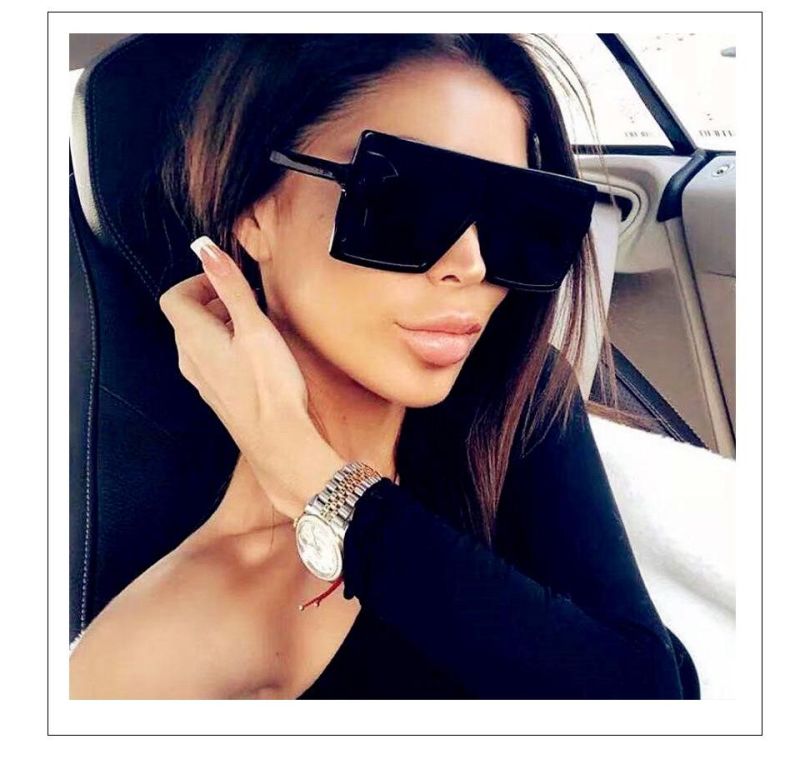 Oversize Sunglasses Fashion Women Sunglasses Black Square Sunglasses