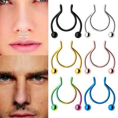 316L Surgical Steel Faux Nose Ring 20g Steel Color Body Piercing Jewelry