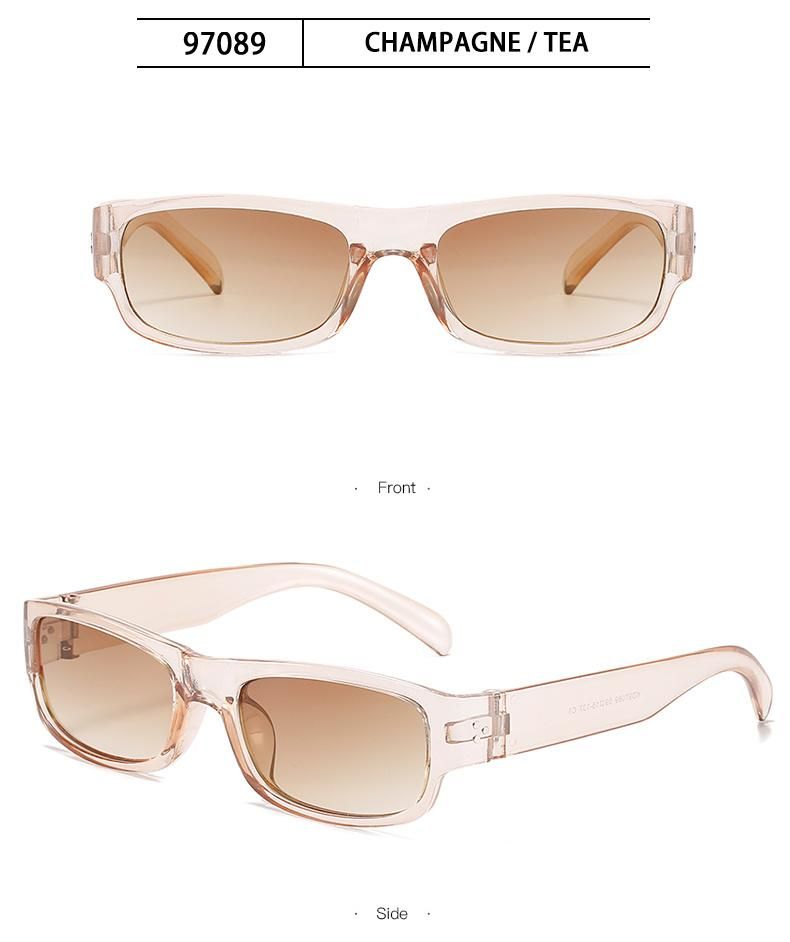 Sunglasses New Square Retro Small Frame Sunglasses Female Personality Rice Nail Olive Green Sunglasses