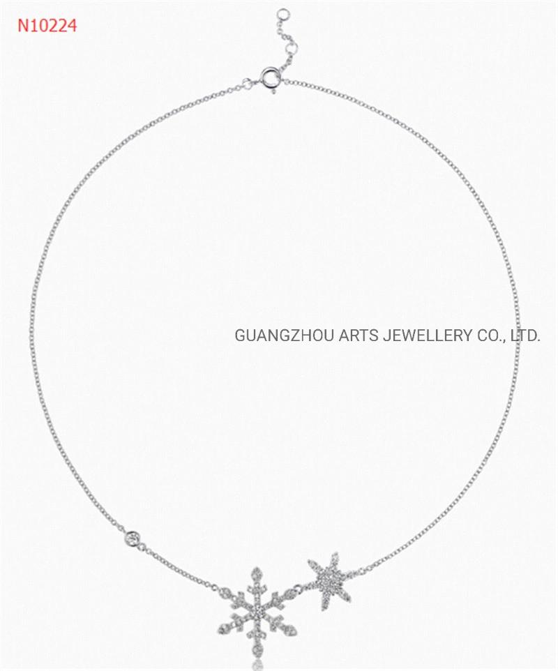 Wholesale Jewelry Snowflake Silver Necklace