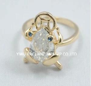 Fashion Toad Desgin Crystal Gald Ring Jewelry (BR-90002)