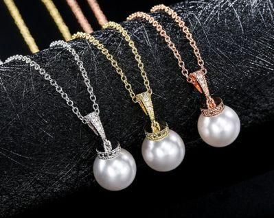 CZ Pearl Necklace Jewelry, Wedding Pearl Jewelry Set, Bridal Jewelry Set, Bridesmaid Jewelry, Factory Direct Wholesale