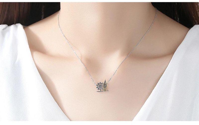 Women New Kolye Jewelry Handmade Gift Rudder and Bell Tower Pendants Necklace