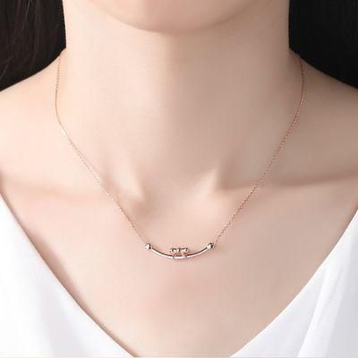 Latest Designed Silver Bowknot Shape Chain Necklace