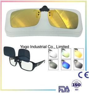 Designer Polarized Mirror Lens Clip on Sunglasses for Optical Glasses