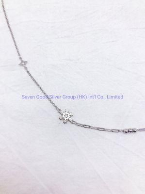 OEM Custom 925 Silver Fashion Jewelry Star Snowflake Anklet