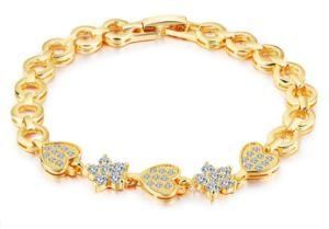 New Arrival Heart Charm Bracelets for Women Gold Chain Cubic Zirconia Bracelets&Bangles Original Pulsera Birthday Gifts Jewelry
