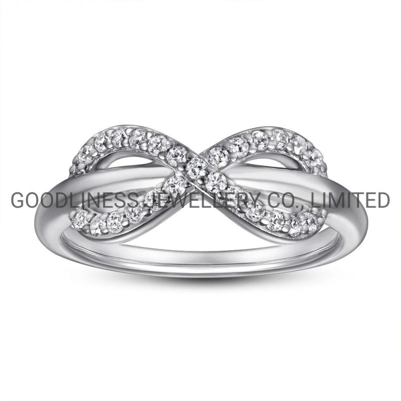 Infinity Vintage Wedding Engagement Eternity Moissanite Diamond Rings for Women