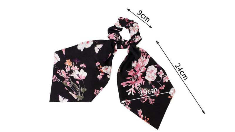 Wholesale New Arrivals Floral Women Scrunchies Hair Tie Scarf Hair Scrunchies for Girls
