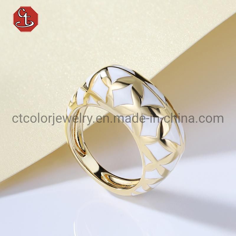 Costume jewelry ring 925 silver Enamel fashion ring for women