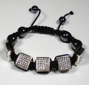 Shamballa Bracelet Square Shape Beads with Crystal (JDH-BL5002)