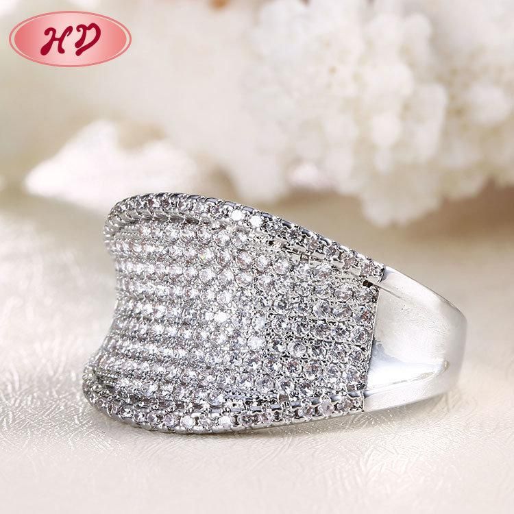 New Gift Items Manufacture Wholesale Gold Women Ring with Zircon Diamond for Women