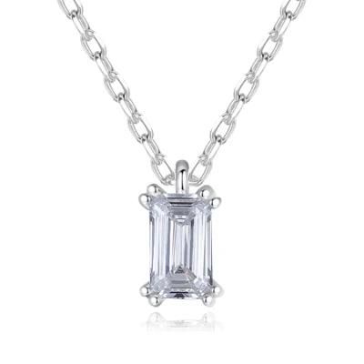 Fashion Creative Transparent Cuboid Crystal Zircon Chain Necklace