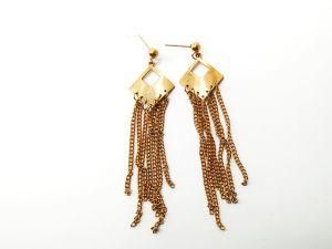 Stainless Steel in 24K Gold Earring