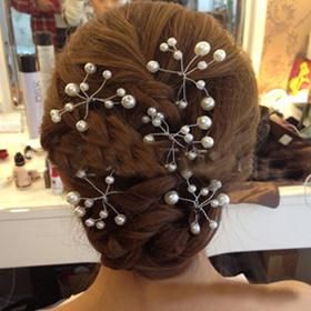 Wedding Bridal Bridesmaid Pearl Flower Headpiece Hair Pin Hairpin Jewelry