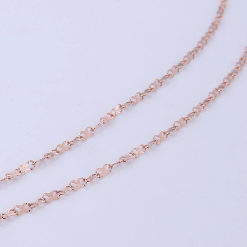 Stainless Steel Chain Plated Gold Embossed 8 Link Chain Necklace for Choker Necklace Jewelry