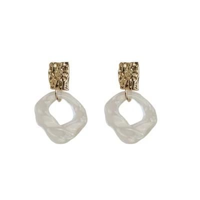 Fashion Jewelry 925 Silver Earrings Clear Resin Earrings