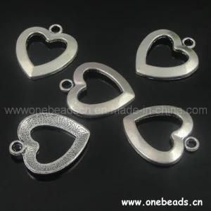 22X25mm Heart Charm, Fashion Zinc Alloy Jewelry Findings (PXH-5149D)