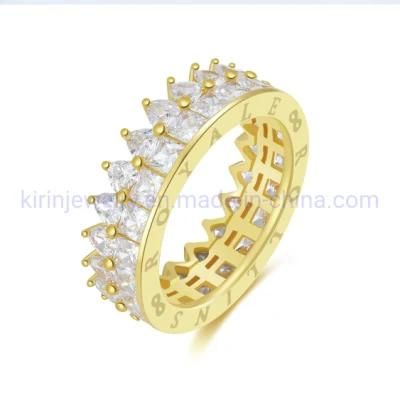 Hot Sale 14K Yellow Gold Ring Roman Numeral Women&prime;s Wedding Band Rings Digital Engagement Diamond Ring