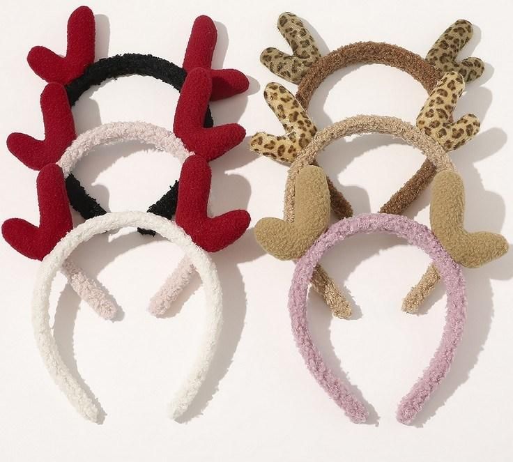 Autumn and Winter Hot Sale Plush Antler Hair Band Headband