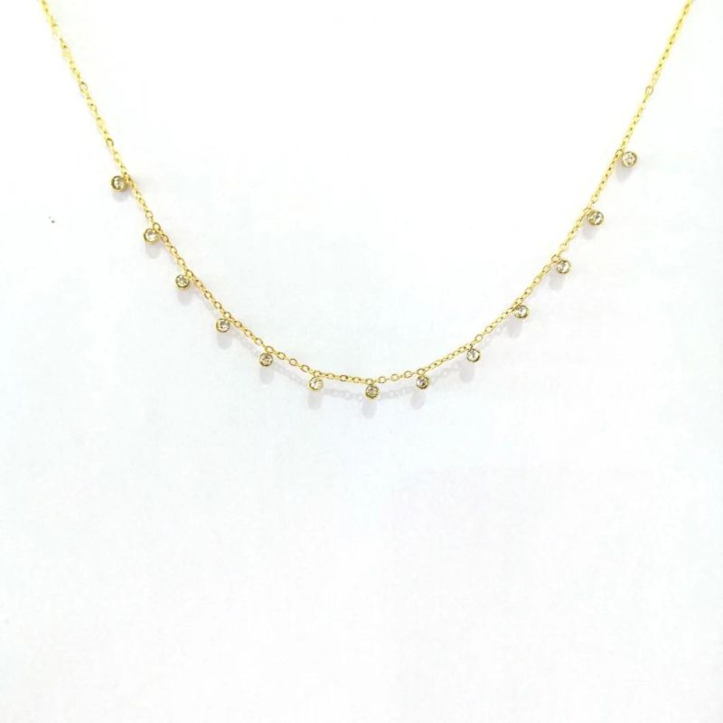 Manufacturer Custom Fashion Jewelry High Quality 18K Gold Plated Stainless Steel Fashion Necklace jewellery 14 K Gold Filled Necklace