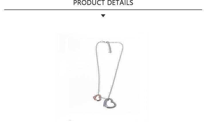 2020 Alloy Fashion Jewelry Necklace with Gold Silver Heart
