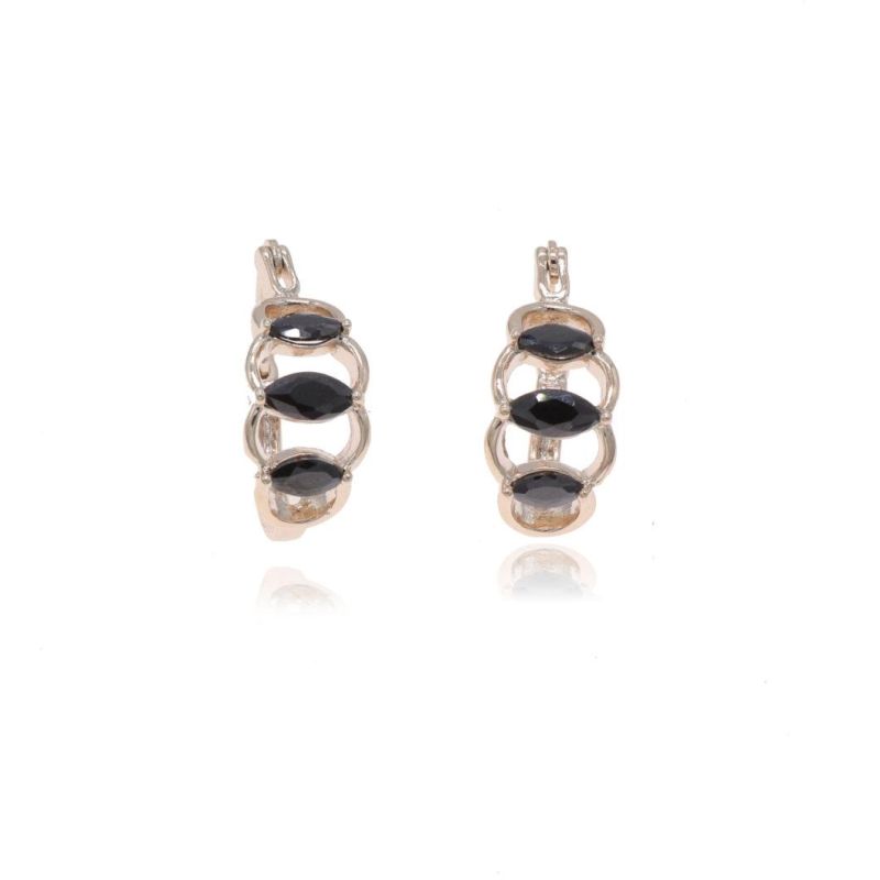 18K Gold Small Circle Fashion Zircon Women′ S Earrings