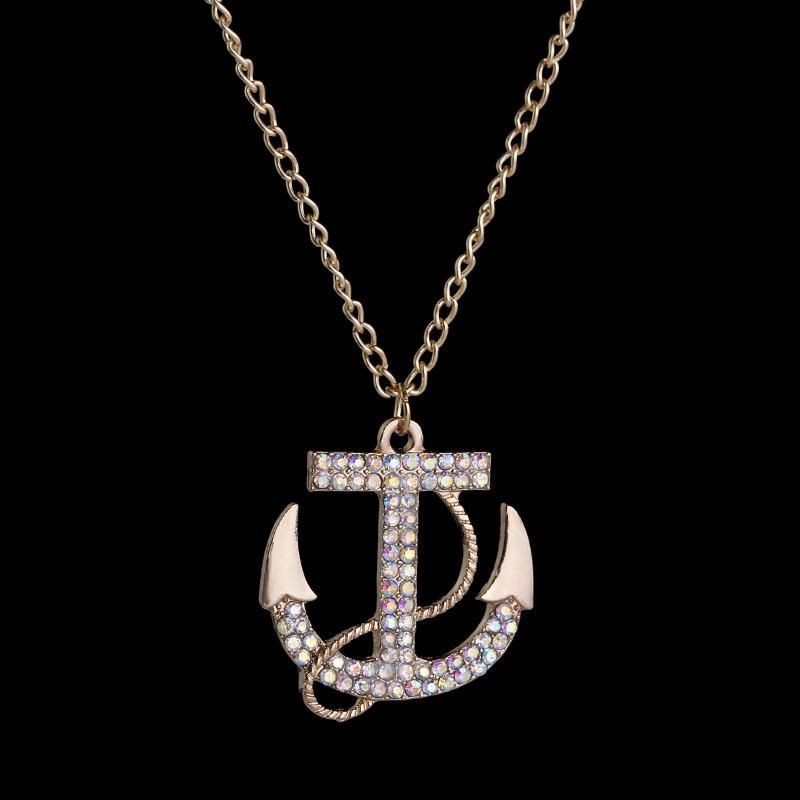 Fashion Anchor Cargo Navy Necklace Double Sweater Chain Necklace