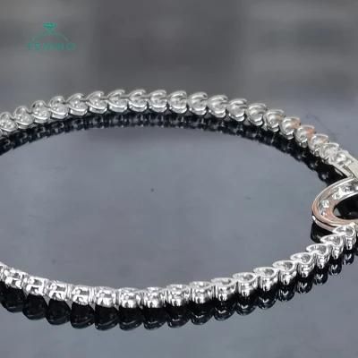 1.00 Ctw Round Lab Grown Diamonds Studded Tennis Bracelet 10K Yellow Gold Vvs-Vs / Ef at Best Factory Price