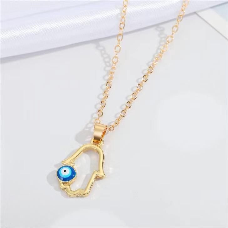 Golden Personality Demon Eye Pendant Necklace