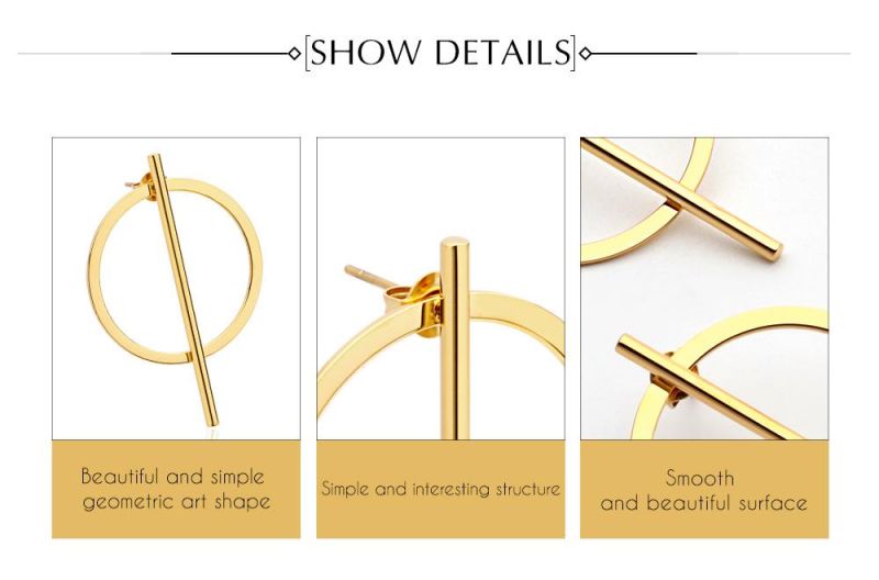 Elegant Huggie Hoop Earrings Girl Gold Color Long Earrings for Women Fashion Jewelry Wholesale