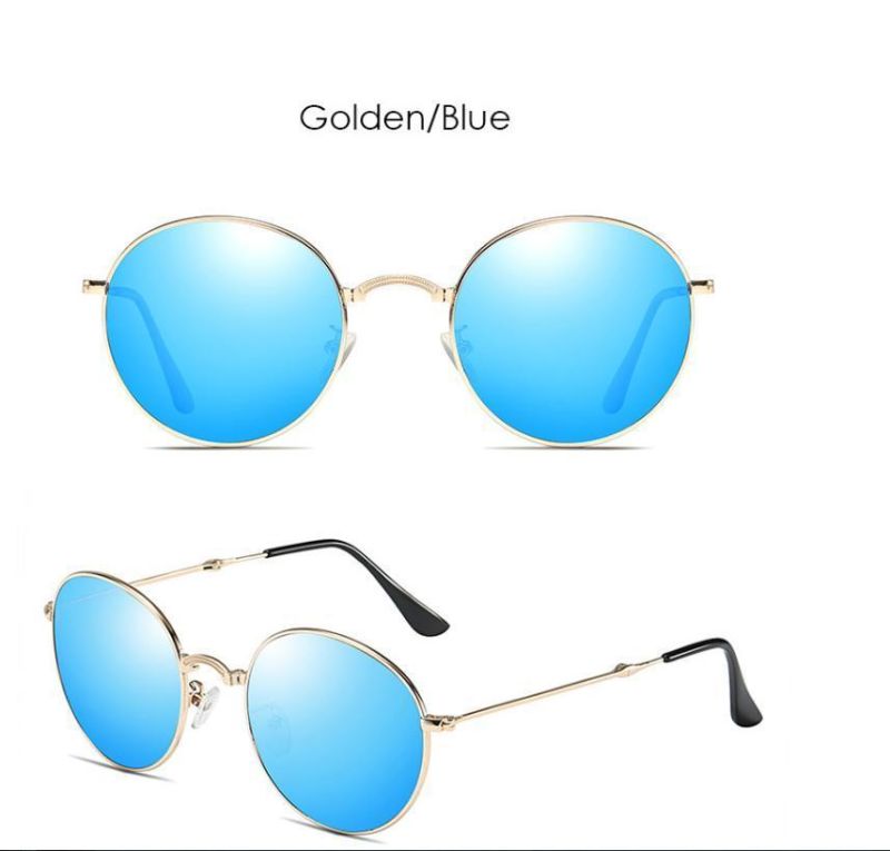 Easy Carry Pocket Metal Round Foldable Polarized Folding Luxury High Quality Sunglasses Sunglass Fold