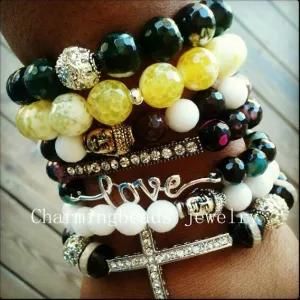 Bracelet Set Jewelry, Charms Bracelet Set, Cross Bracelet, Love Bracelet, Fashion Charms Bracelet, Gemstone Bracelet Set (2645)