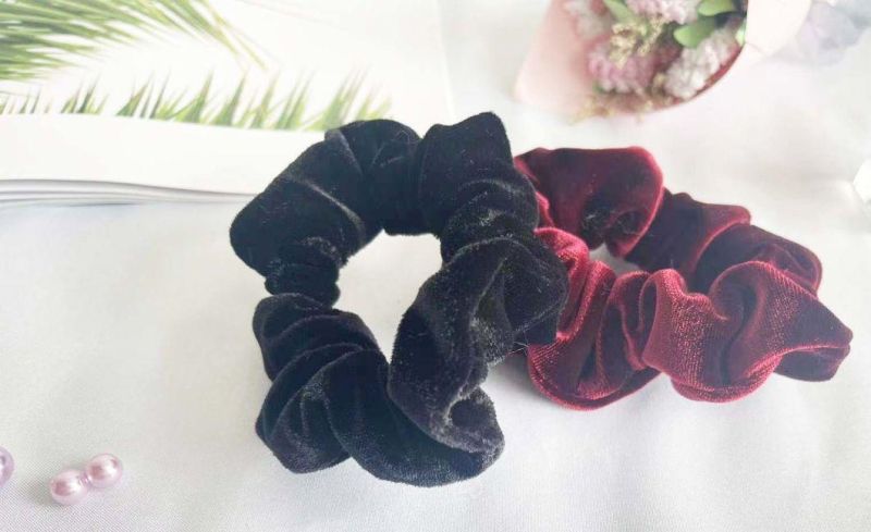 Customized High-Quality Elegant Fashion Elastic Velvet Bowknot Hair Accessories Hairband