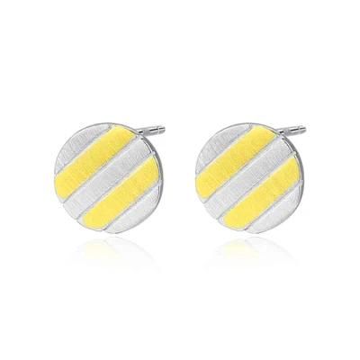 Fashion Jewelry Flat Round Shape Earring Stud